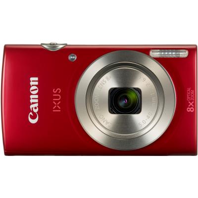 IXUS 185 Red Digital Camera + "Syscase" Camera Bag + High-Speed Gold SDHC and 8GB Class 10 22MB/s - Bundle